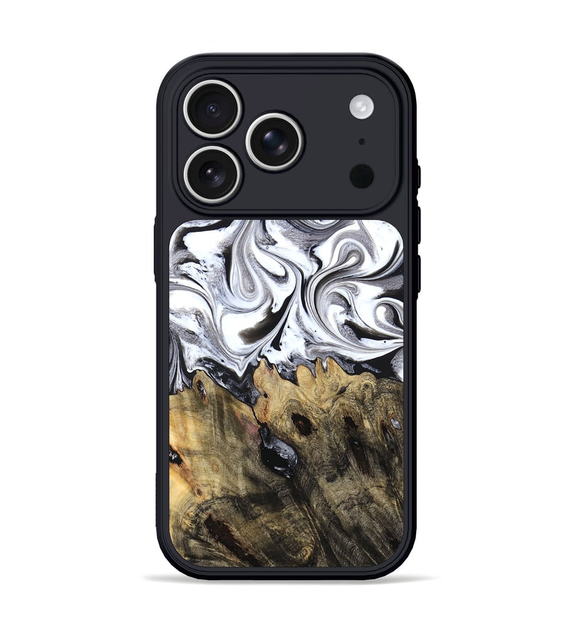 iPhone 17 Pro Wood Phone Case - West (Black & White, 827606)