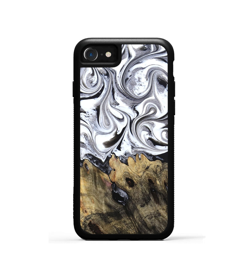 iPhone SE Wood Phone Case - West (Black & White, 827606)