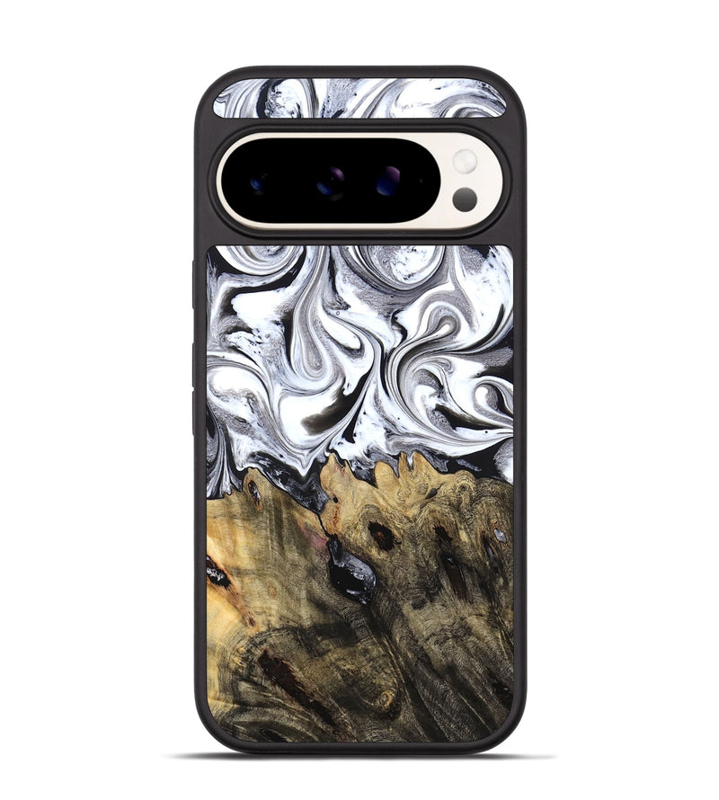 Pixel 9 Pro Wood Phone Case - West (Black & White, 827606)