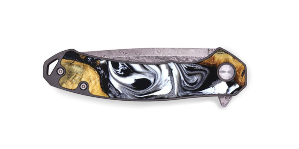 EDC Wood Pocket Knife - Birdie (Black & White, 827607)