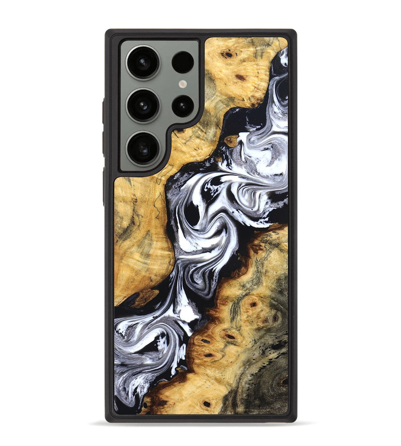 Galaxy S23 Ultra Wood Phone Case - Birdie (Black & White, 827607)