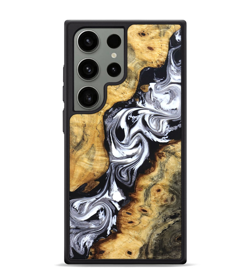 Galaxy S24 Ultra Wood Phone Case - Birdie (Black & White, 827607)