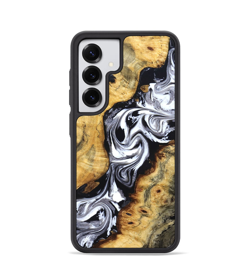 Galaxy S25 Wood Phone Case - Birdie (Black & White, 827607)