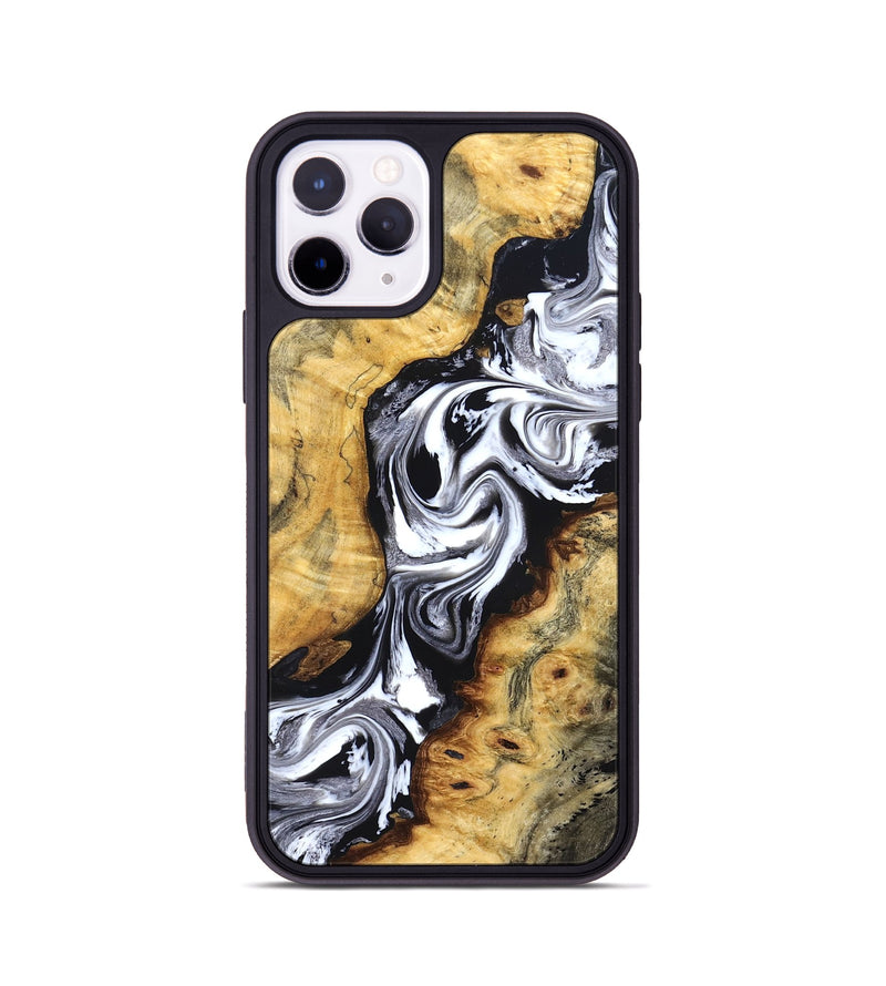 iPhone 11 Pro Wood Phone Case - Birdie (Black & White, 827607)