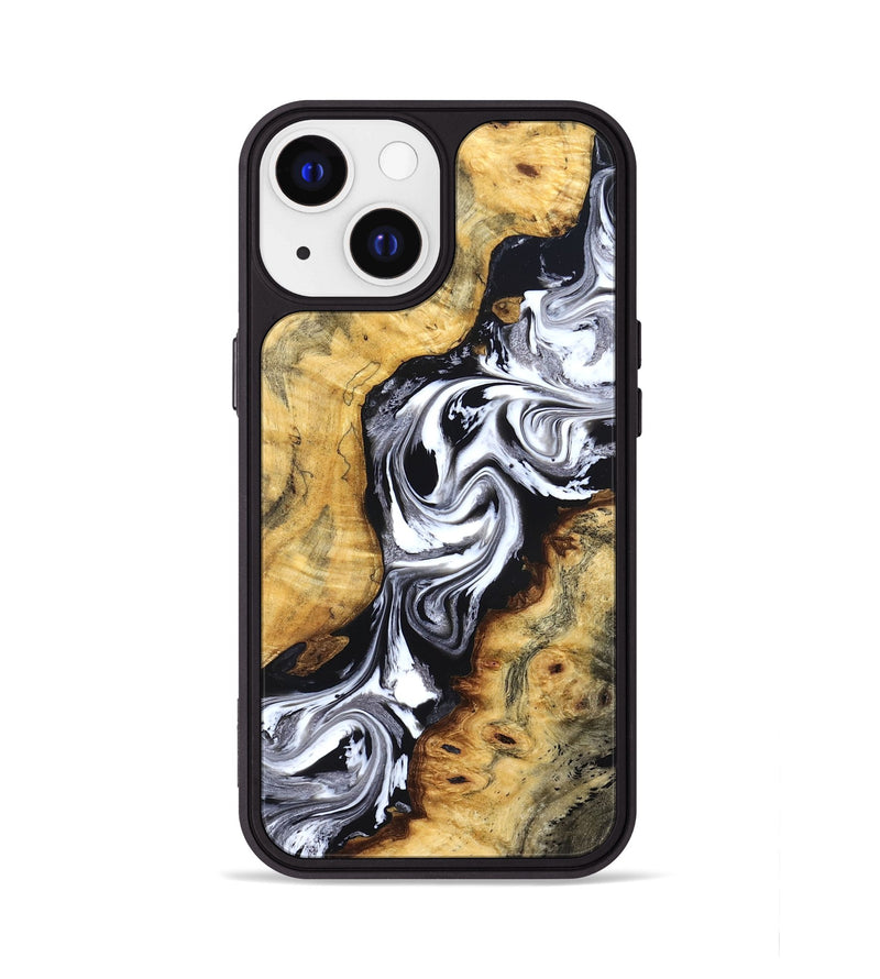 iPhone 13 Wood Phone Case - Birdie (Black & White, 827607)