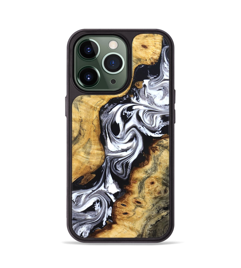 iPhone 13 Pro Wood Phone Case - Birdie (Black & White, 827607)