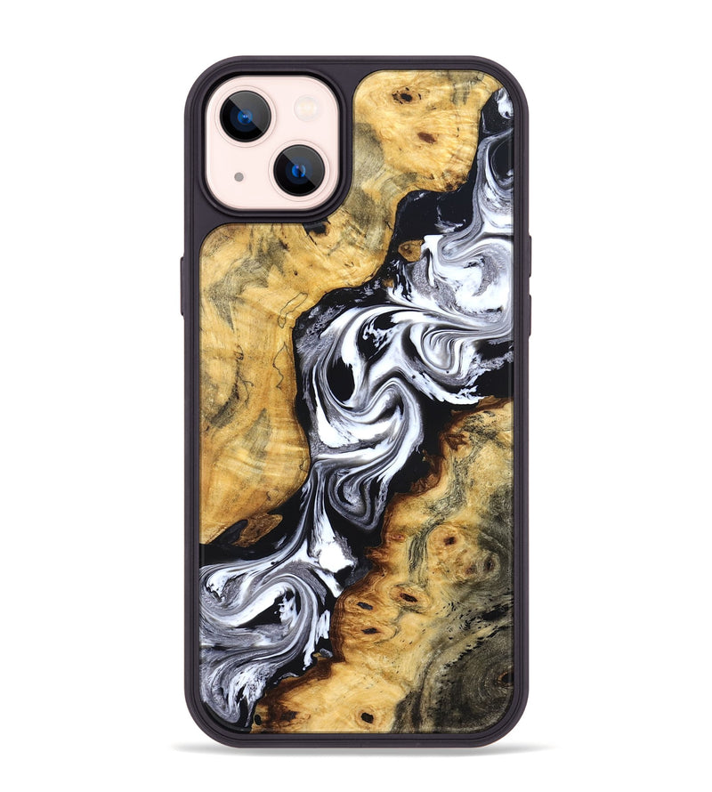 iPhone 14 Plus Wood Phone Case - Birdie (Black & White, 827607)