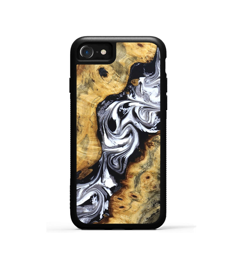 iPhone SE Wood Phone Case - Birdie (Black & White, 827607)