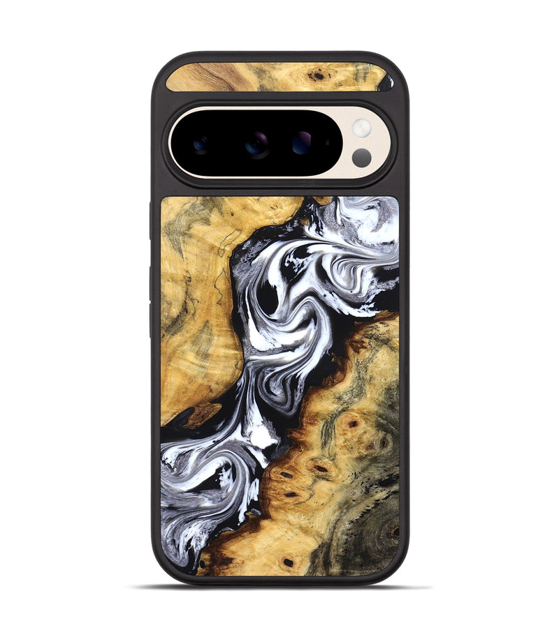 Pixel 10 Wood Phone Case - Birdie (Black & White, 827607)