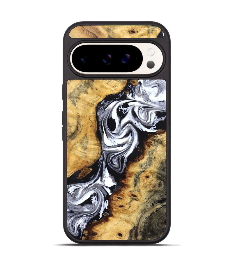 Pixel 9 Wood Phone Case - Birdie (Black & White, 827607)