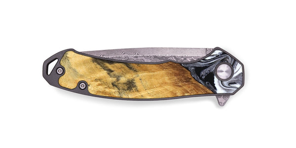 EDC Wood Pocket Knife - Rishi (Black & White, 827608)