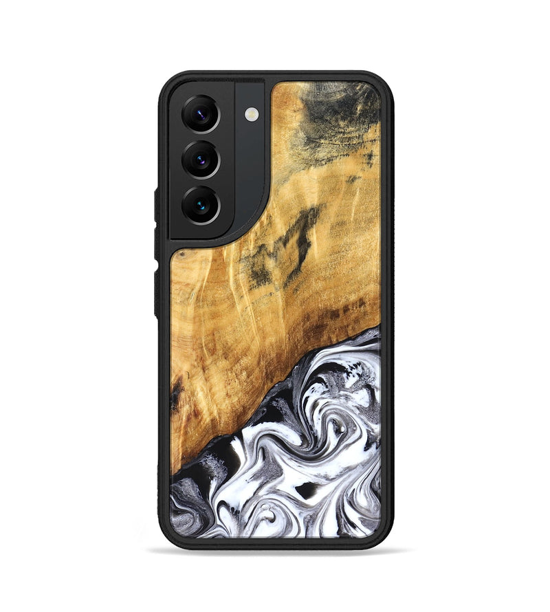 Galaxy S22 Wood Phone Case - Rishi (Black & White, 827608)