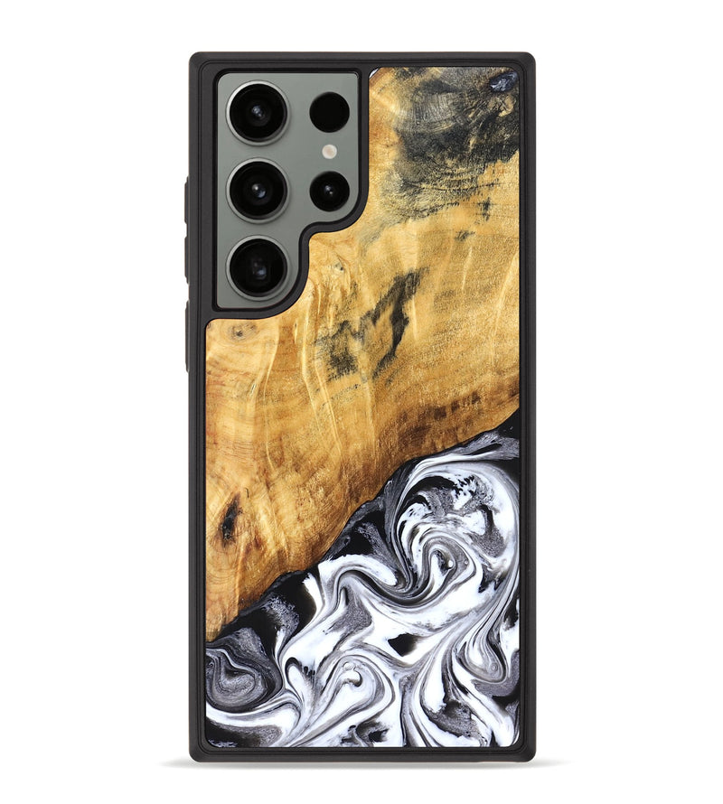 Galaxy S23 Ultra Wood Phone Case - Rishi (Black & White, 827608)