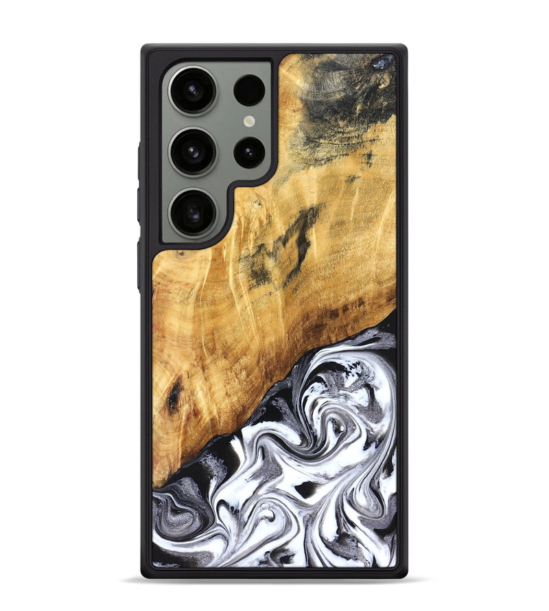 Galaxy S24 Ultra Wood Phone Case - Rishi (Black & White, 827608)