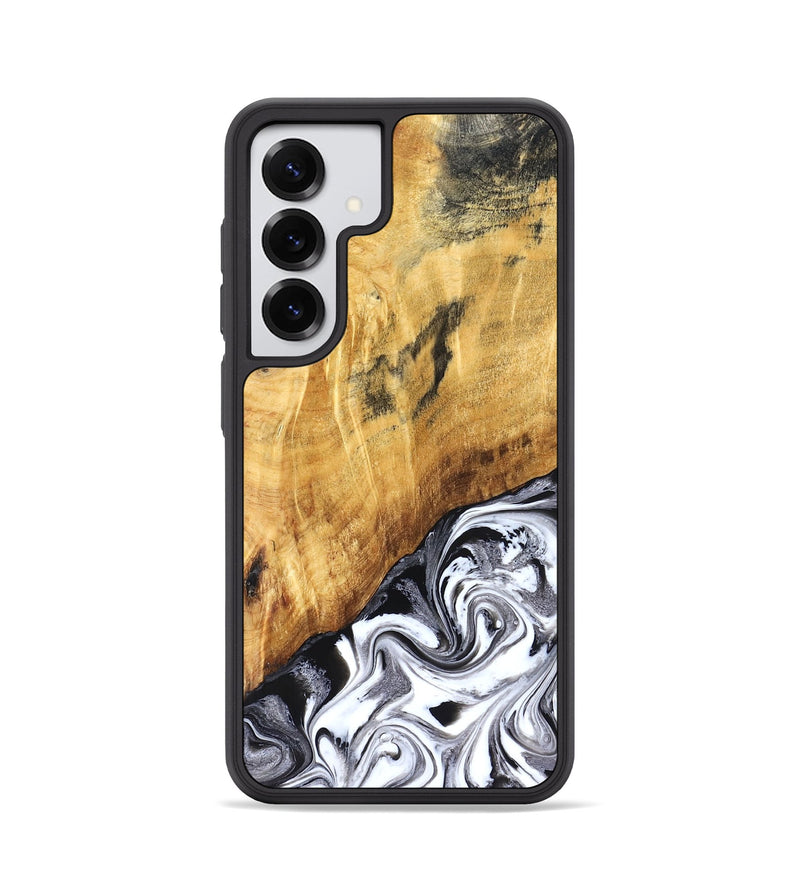 Galaxy S25 Wood Phone Case - Rishi (Black & White, 827608)