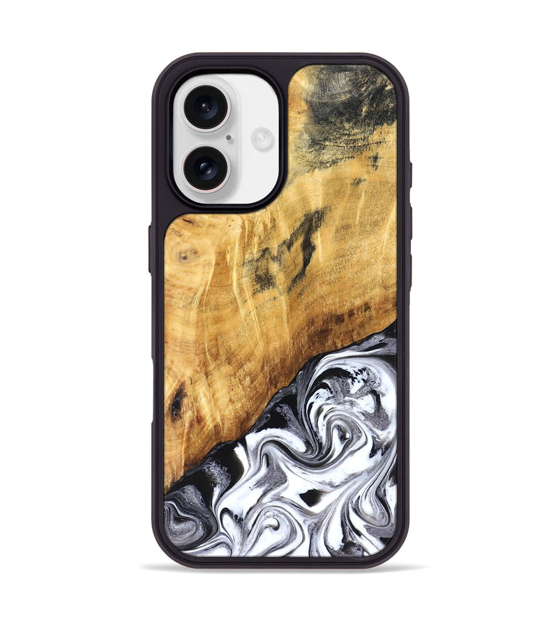 iPhone 17 Wood Phone Case - Rishi (Black & White, 827608)