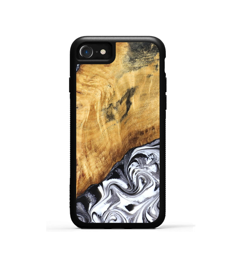 iPhone SE Wood Phone Case - Rishi (Black & White, 827608)