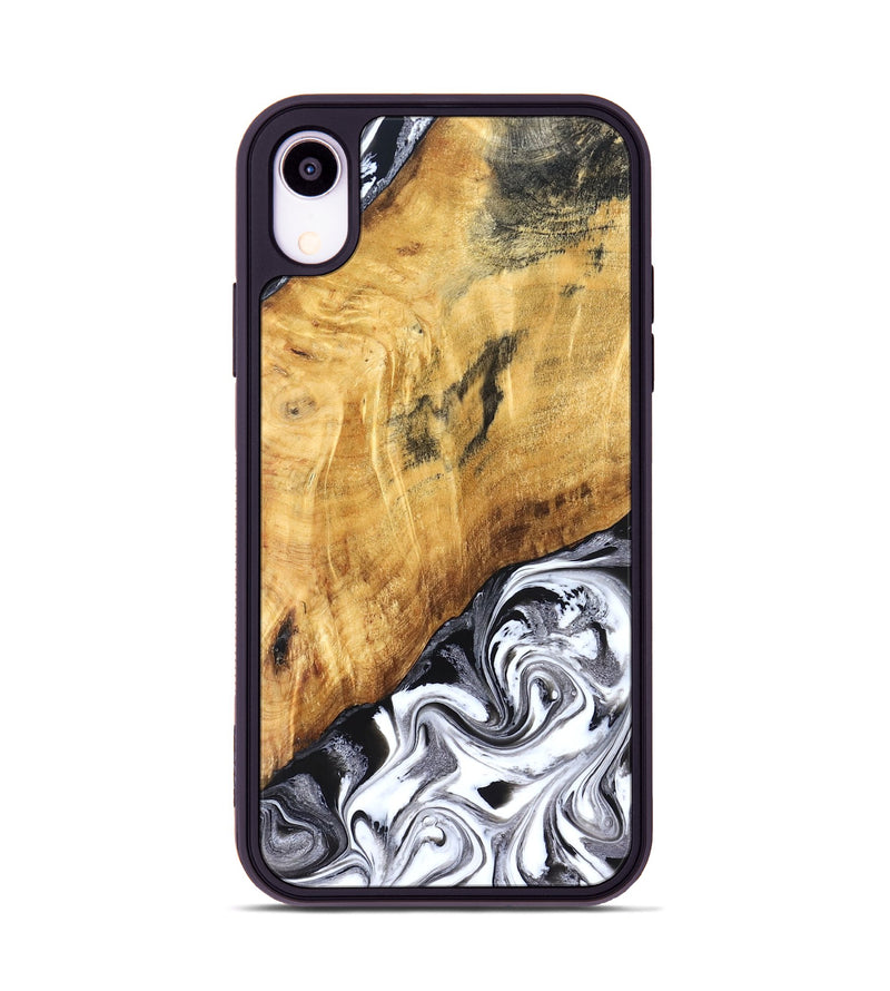 iPhone Xr Wood Phone Case - Rishi (Black & White, 827608)