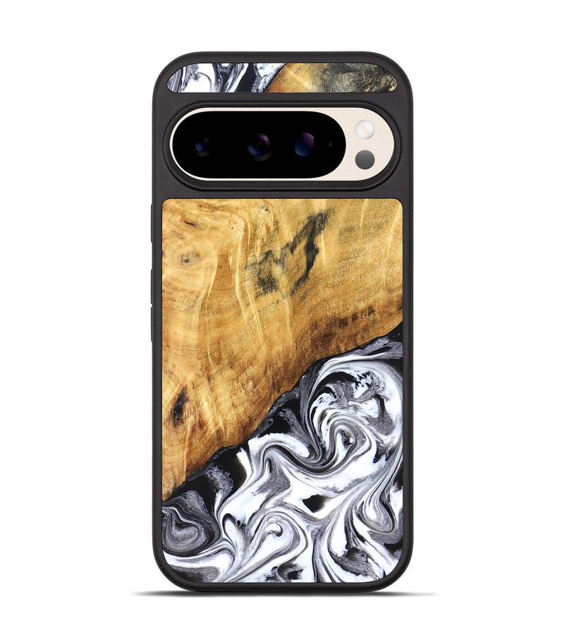 Pixel 10 Wood Phone Case - Rishi (Black & White, 827608)