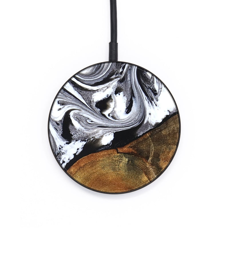 Circle Wood Wireless Charger - Bess (Black & White, 827609)