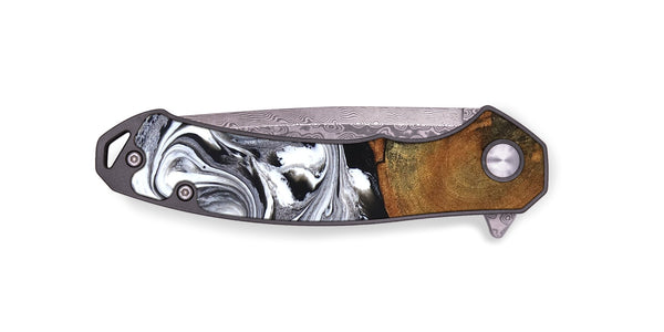 EDC Wood Pocket Knife - Bess (Black & White, 827609)
