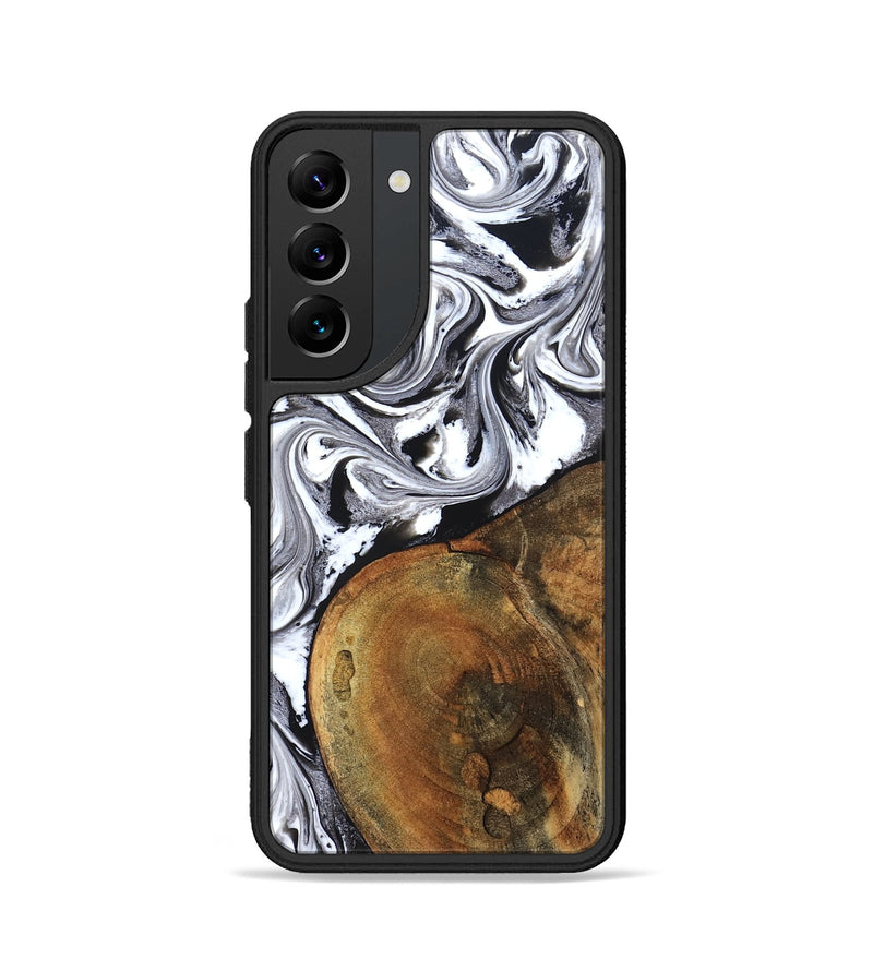 Galaxy S22 Wood Phone Case - Bess (Black & White, 827609)