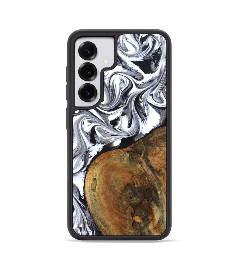 Galaxy S25 Wood Phone Case - Bess (Black & White, 827609)