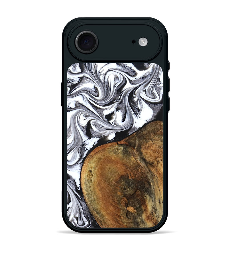 iPhone 17 Air Wood Phone Case - Bess (Black & White, 827609)