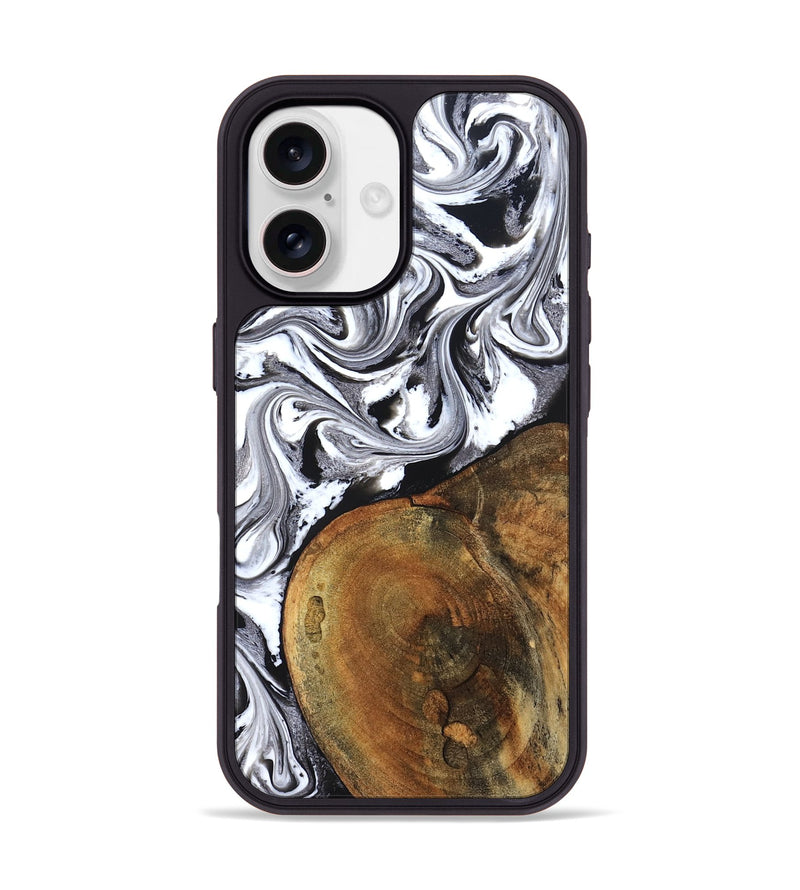 iPhone 17 Wood Phone Case - Bess (Black & White, 827609)