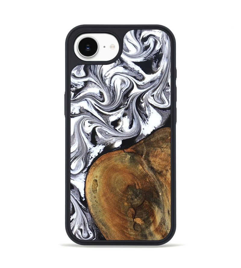 iPhone 17e Wood Phone Case - Bess (Black & White, 827609)