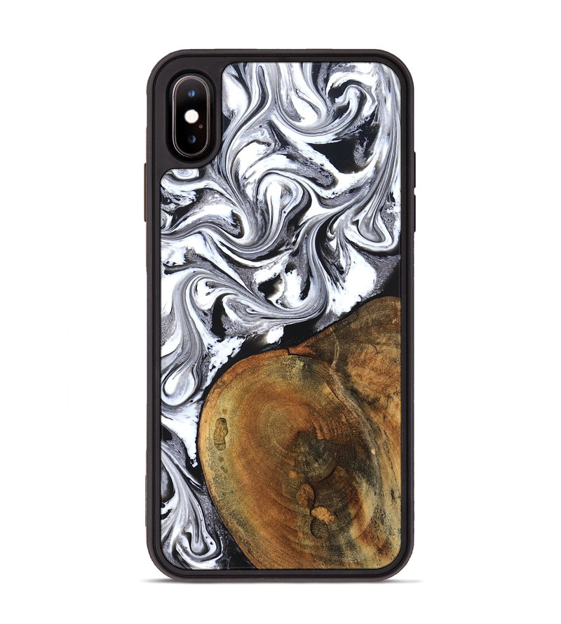 iPhone Xs Max Wood Phone Case - Bess (Black & White, 827609)