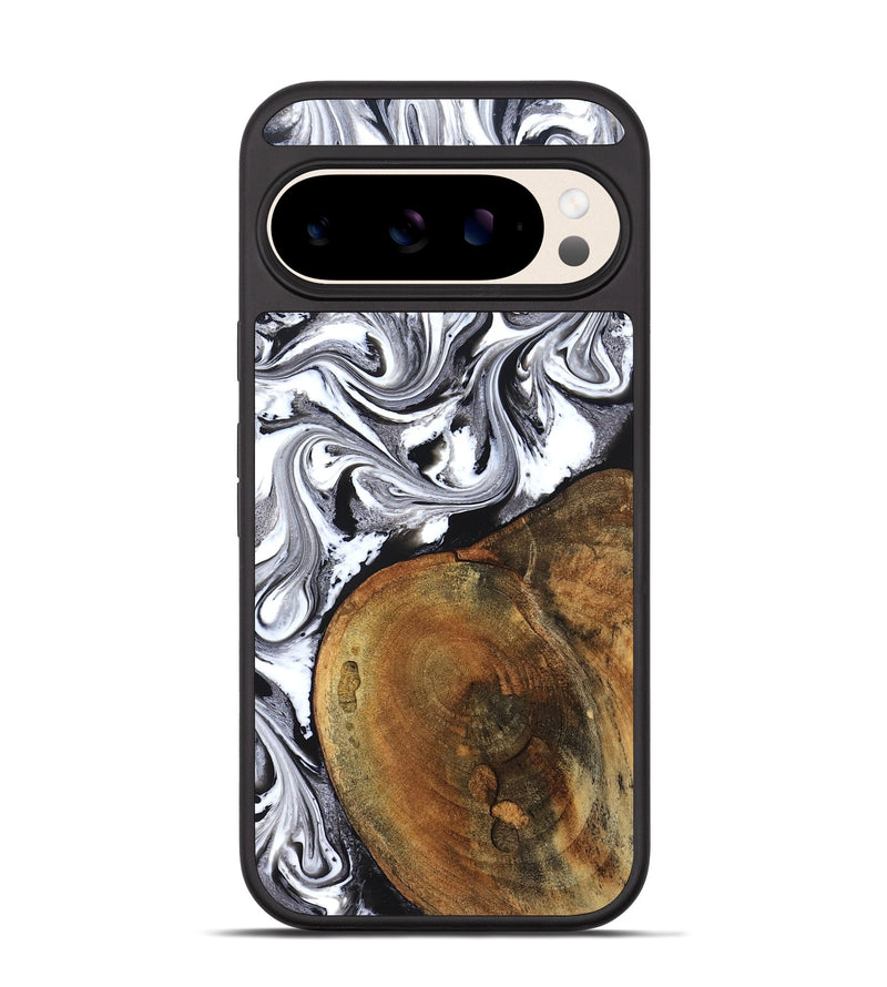 Pixel 10 Wood Phone Case - Bess (Black & White, 827609)