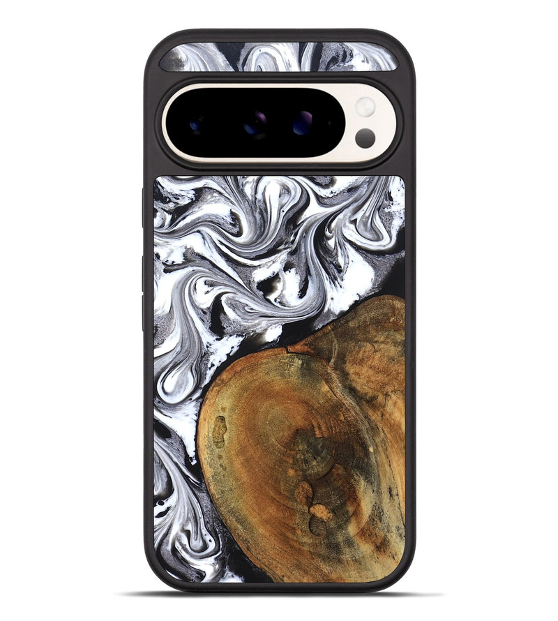 Pixel 10 Pro XL Wood Phone Case - Bess (Black & White, 827609)