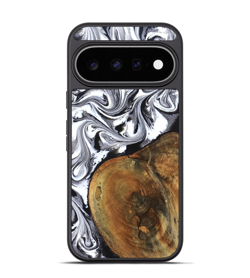 Pixel 11 Pro Wood Phone Case - Bess (Black & White, 827609)