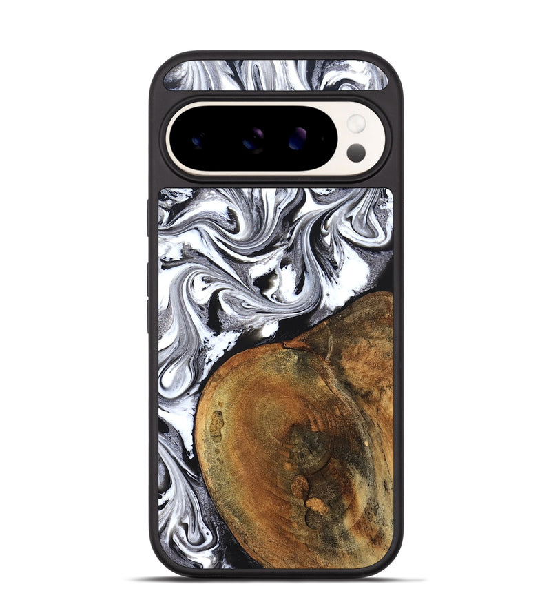 Pixel 9 Wood Phone Case - Bess (Black & White, 827609)