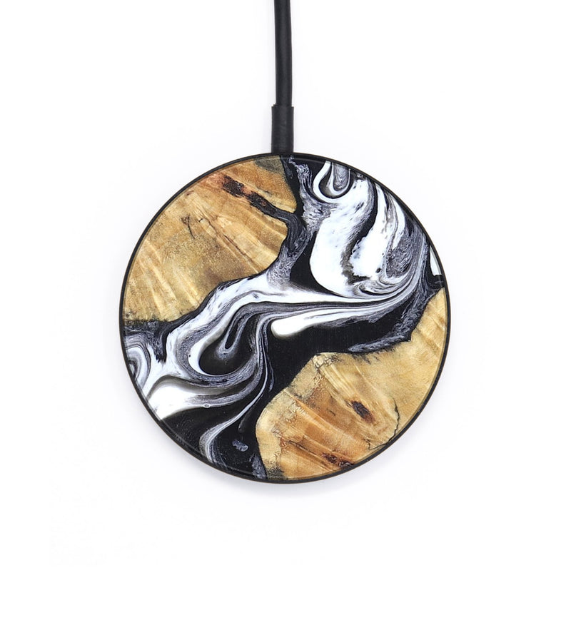 Circle Wood Wireless Charger - Zack (Black & White, 827610)