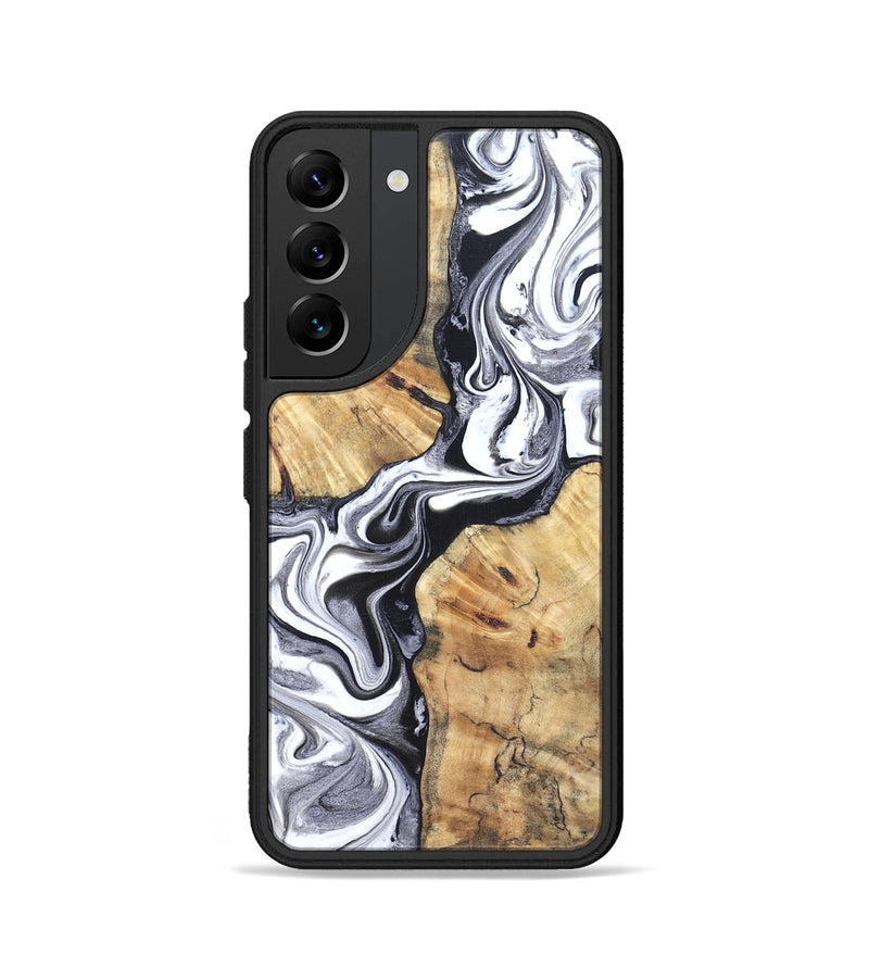 Galaxy S22 Wood Phone Case - Zack (Black & White, 827610)