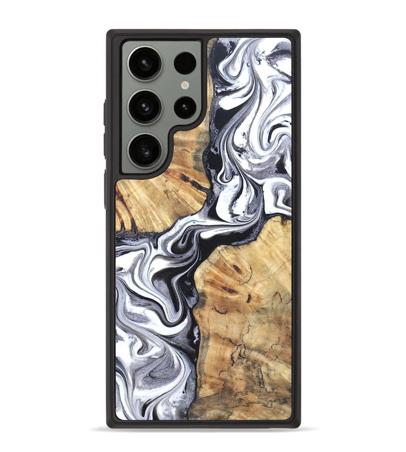 Galaxy S23 Ultra Wood Phone Case - Zack (Black & White, 827610)