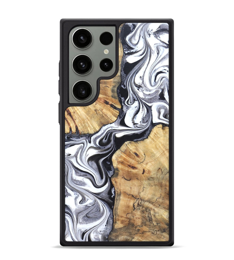 Galaxy S24 Ultra Wood Phone Case - Zack (Black & White, 827610)
