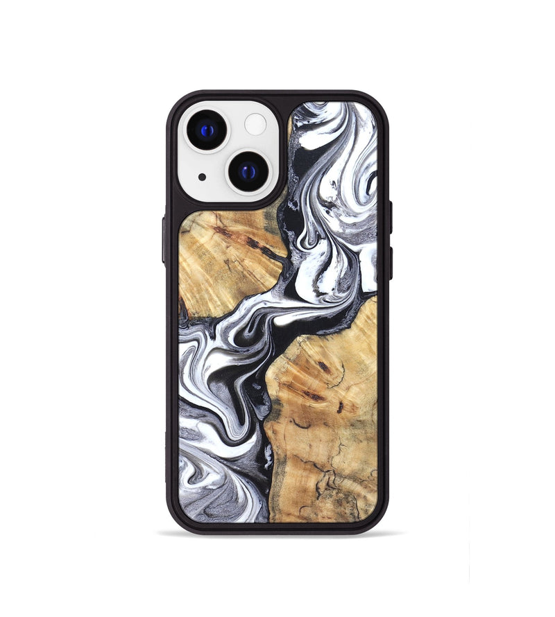iPhone 13 mini Wood Phone Case - Zack (Black & White, 827610)