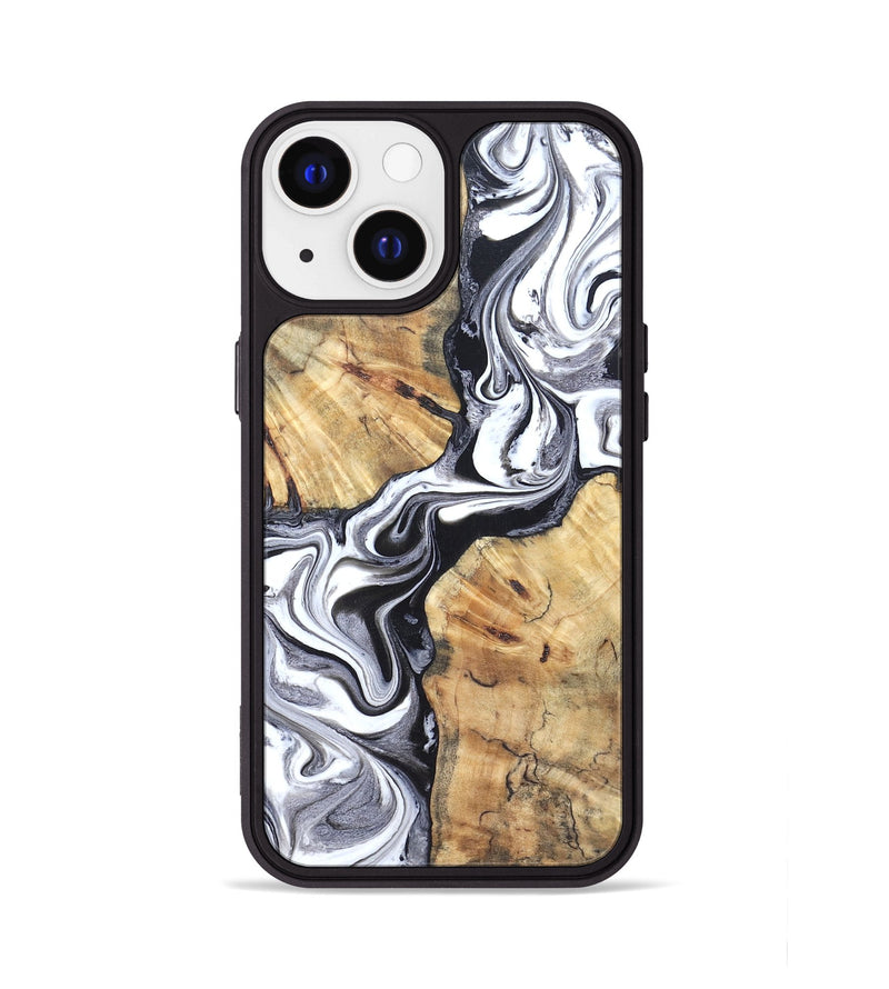 iPhone 13 Wood Phone Case - Zack (Black & White, 827610)