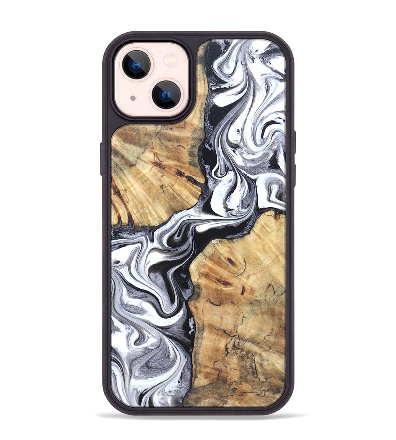 iPhone 14 Plus Wood Phone Case - Zack (Black & White, 827610)