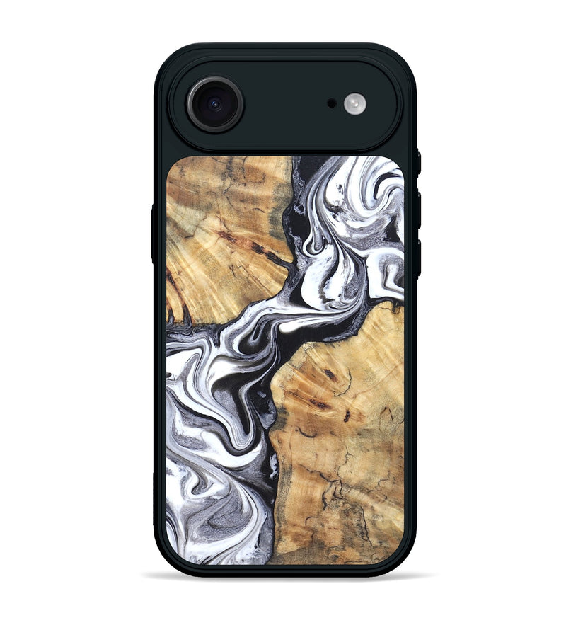 iPhone 17 Air Wood Phone Case - Zack (Black & White, 827610)