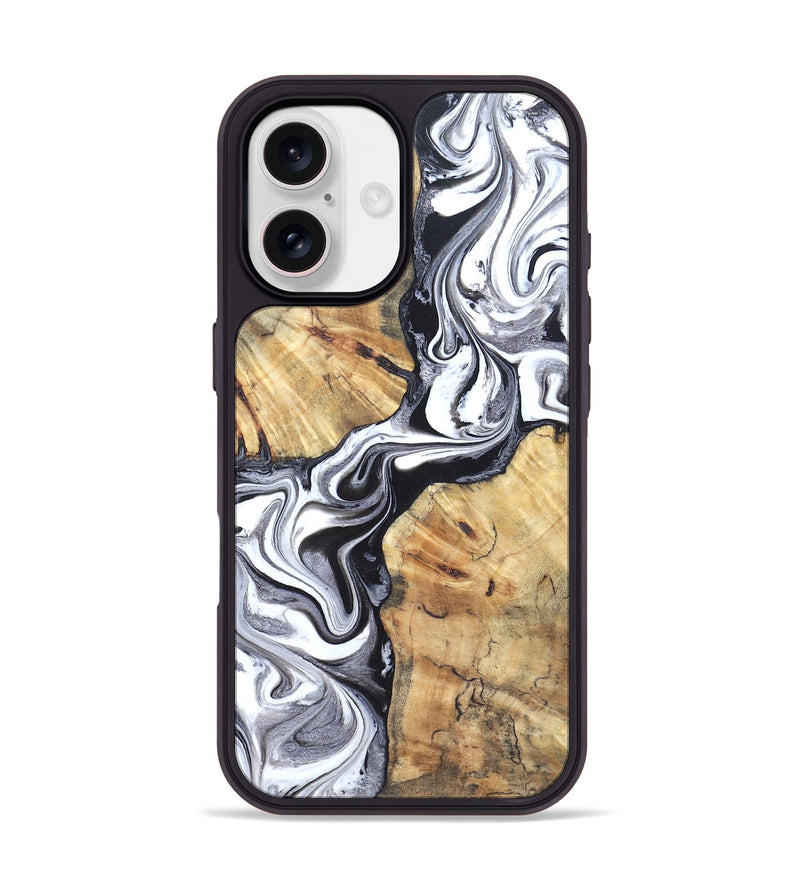 iPhone 17 Wood Phone Case - Zack (Black & White, 827610)