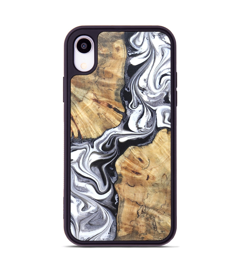 iPhone Xr Wood Phone Case - Zack (Black & White, 827610)