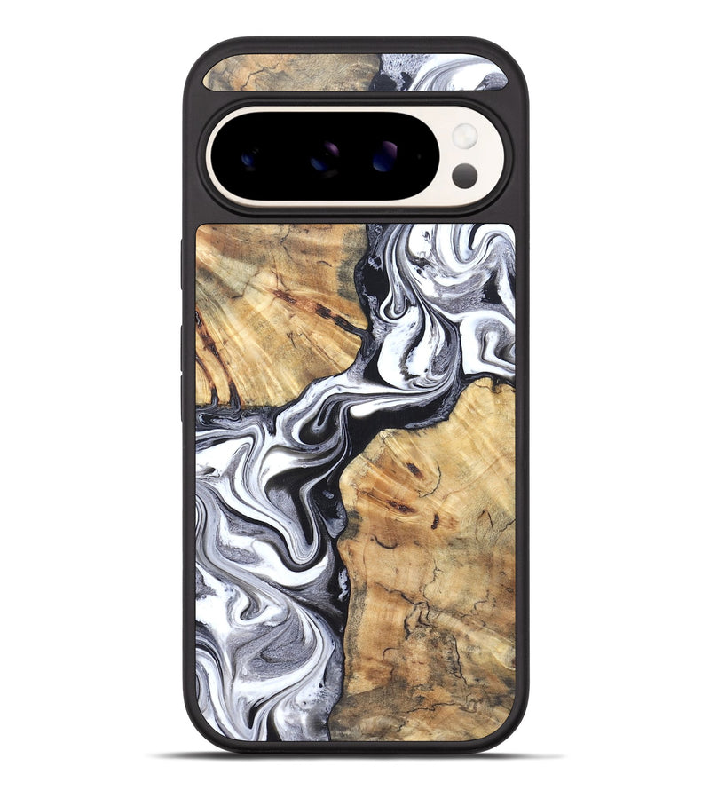 Pixel 10 Pro XL Wood Phone Case - Zack (Black & White, 827610)