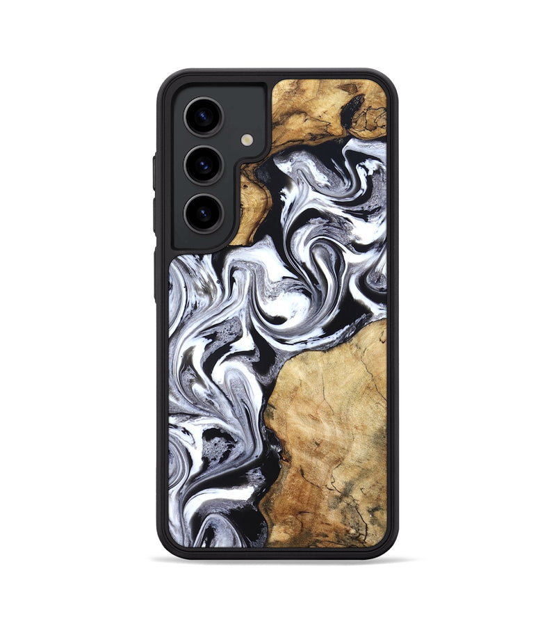 Galaxy S24 Wood Phone Case - Brad (Black & White, 827611)