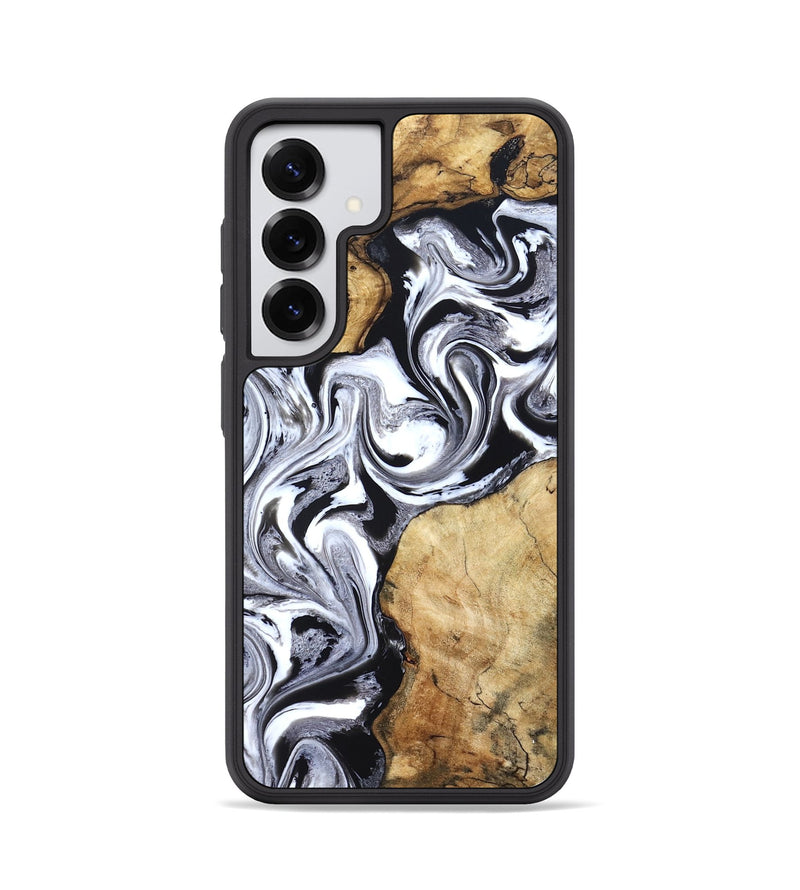 Galaxy S25 Wood Phone Case - Brad (Black & White, 827611)