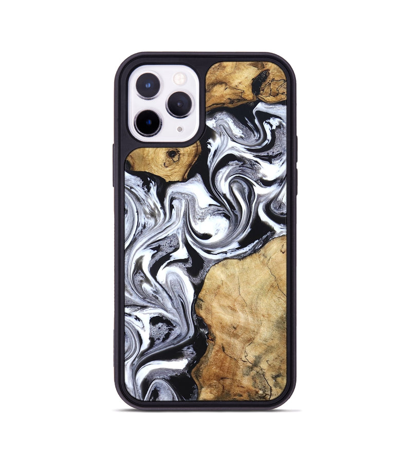 iPhone 11 Pro Wood Phone Case - Brad (Black & White, 827611)