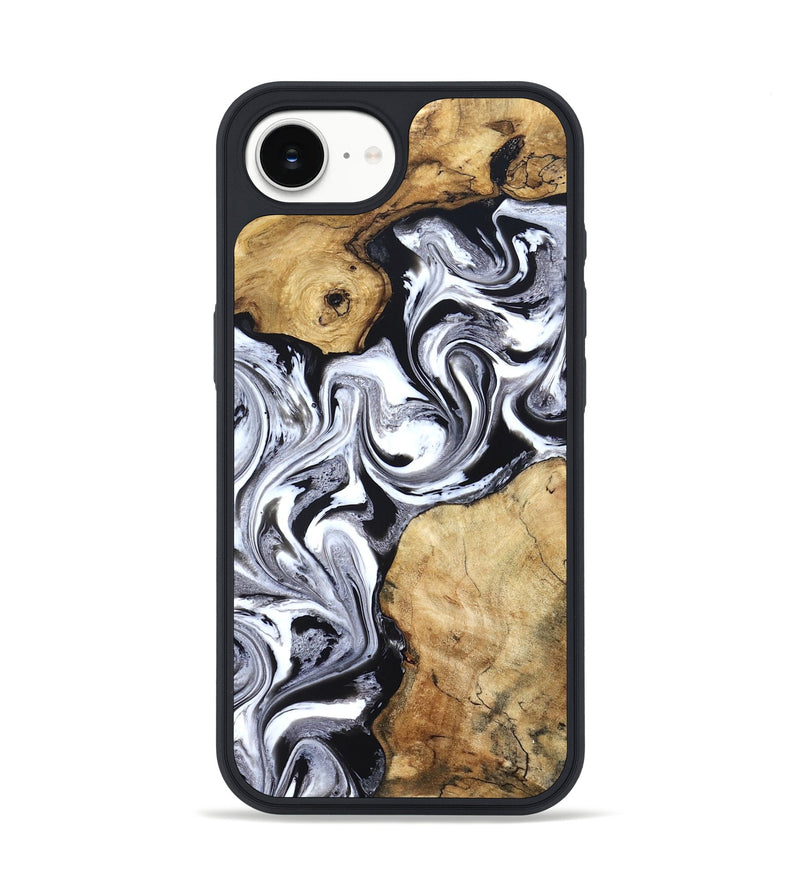 iPhone 16e Wood Phone Case - Brad (Black & White, 827611)